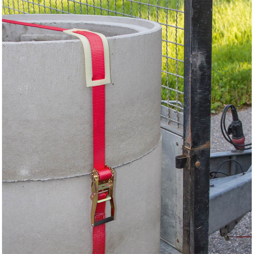 Ratschenzurrgurt mit Spitzhaken rot / 2-teilig