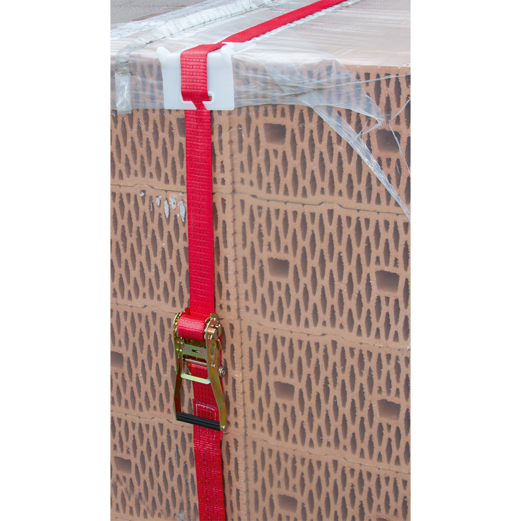 Ratschenzurrgurt mit Spitzhaken rot / 2-teilig