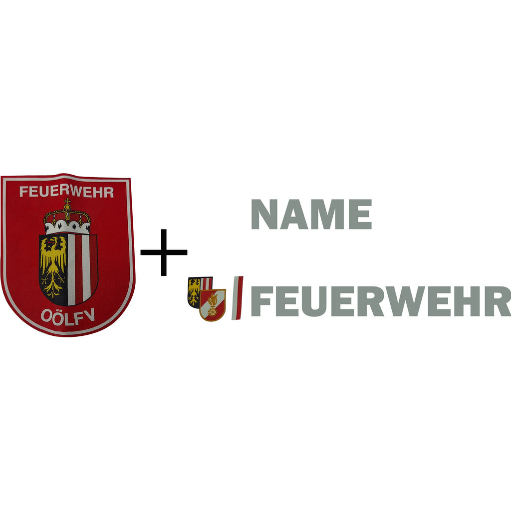 Option für Diensthemd OÖ weiß / OÖ Wappen + Name + CD