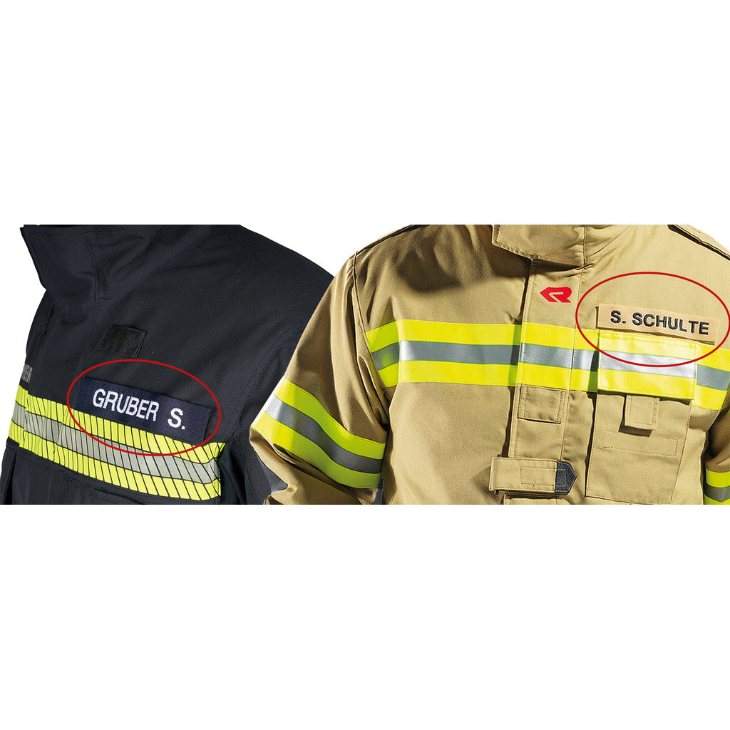 Namensstreifen auf Klettband