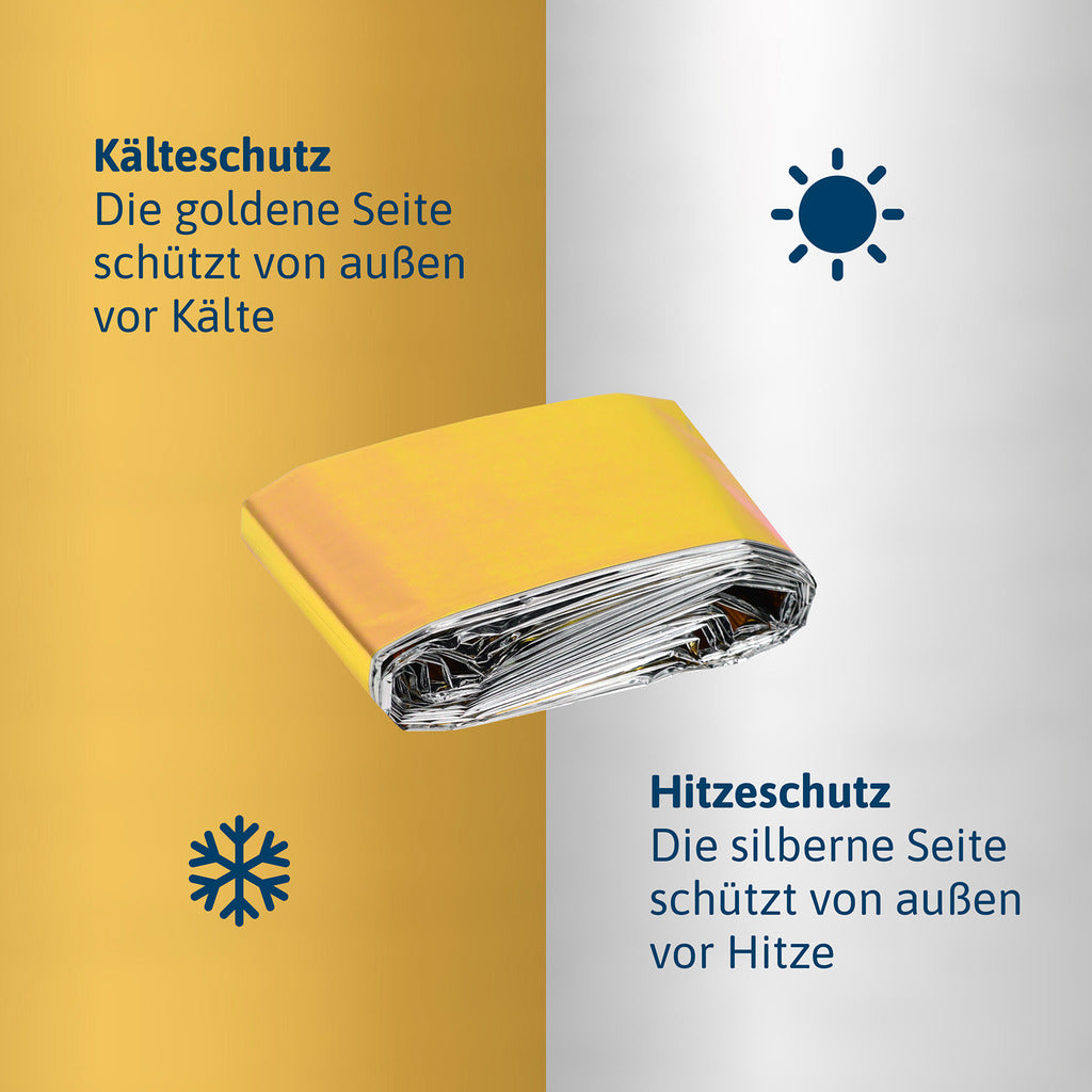 Rettungsdecke gold / silber