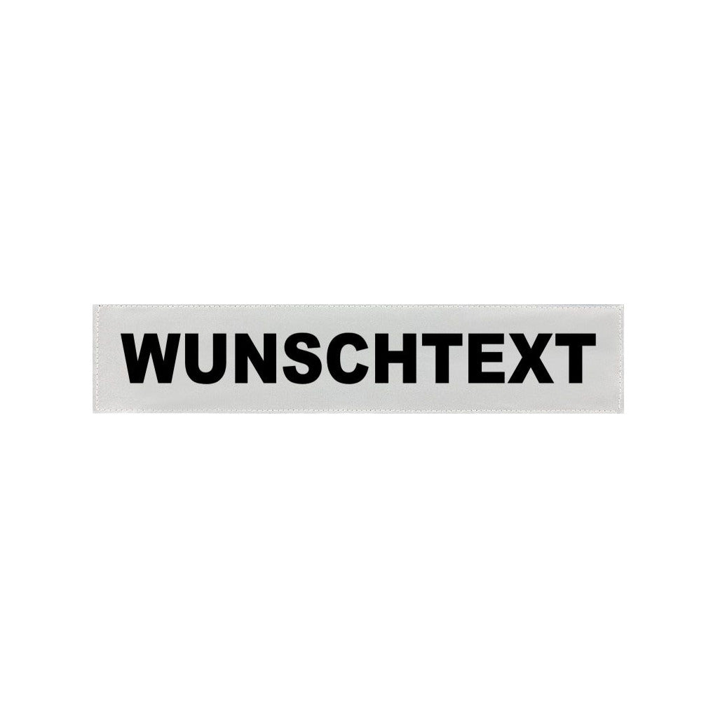 Reflexschild / Klett / Wunschtext 1 oder 2-zeilig