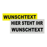 Reflexschild / Klett / Wunschtext 1 oder 2-zeilig