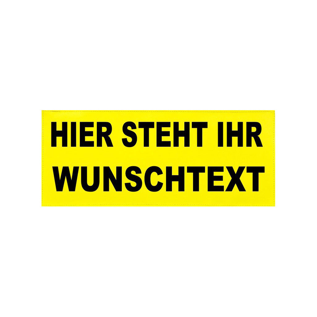 Reflexschild / Klett / Wunschtext 1 oder 2-zeilig
