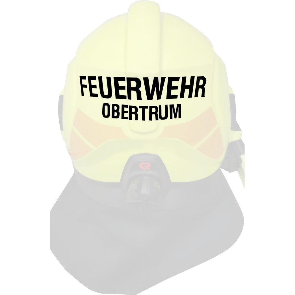 Individualisierter Schriftzug für HEROS Titan Feuerwehrhelme / 2-zeilig