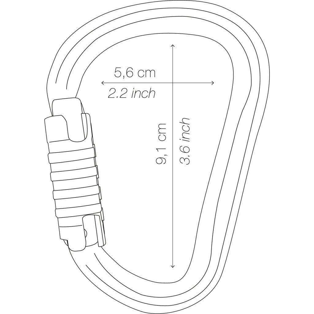 Aluminium-Karabiner HMS WILLIAM SCREW-LOOK